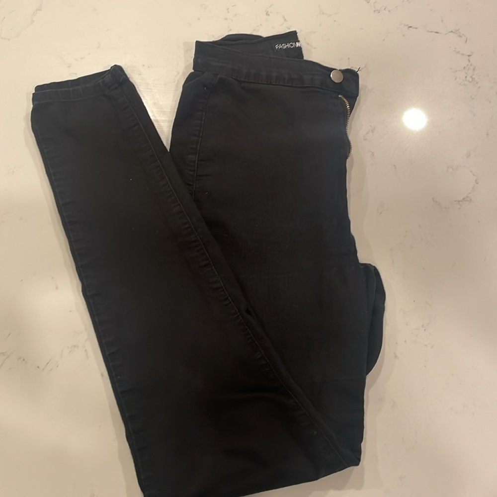 Fashion Nova Perfectly Classic Super High Waste Black Skinny Jeans Size 5 - Picture 6 of 9